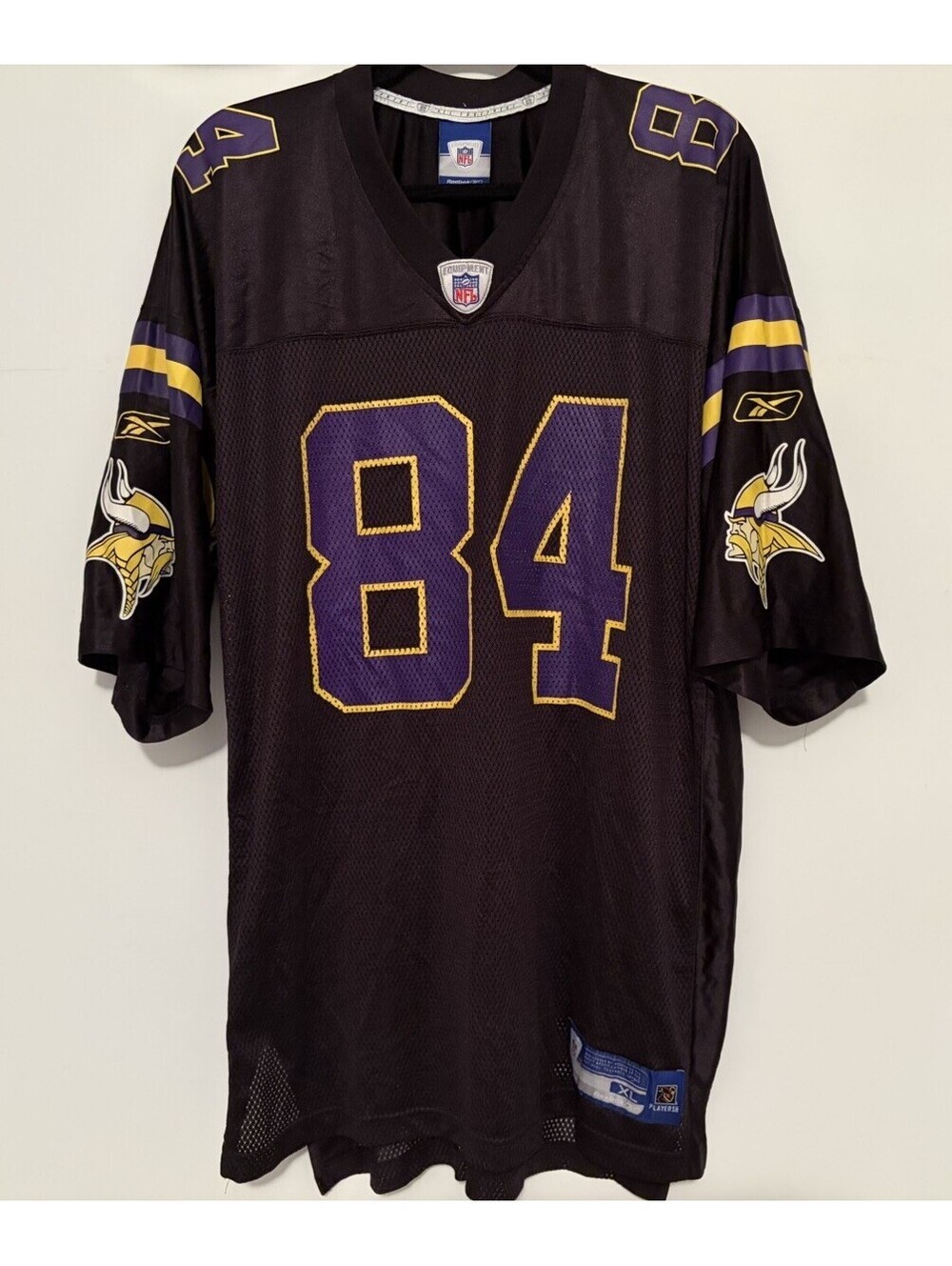 Vintage NFL Reebok Minnesota Vikings Randy Moss RARE Black Jersey Size XL